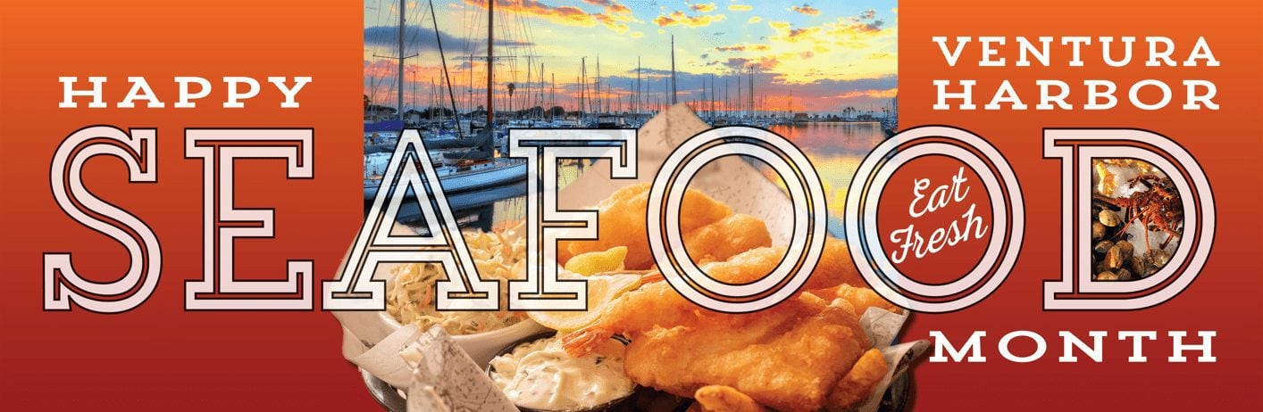 fish and chips with marina in the background