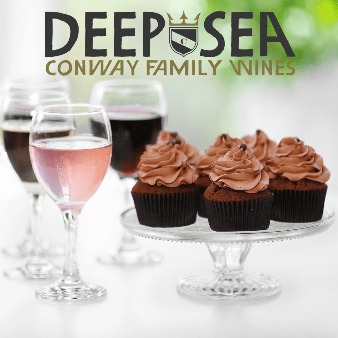 cupcake and wine
