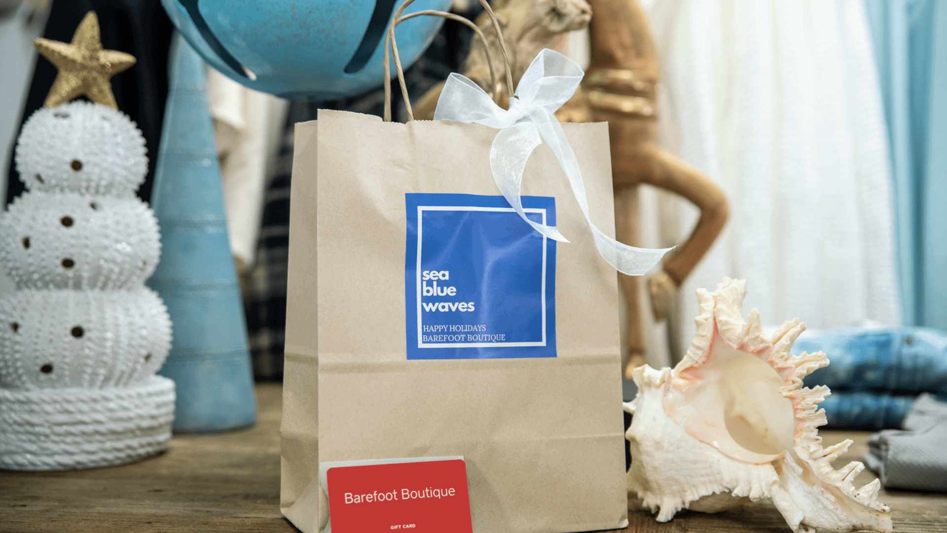 barefoot boutique shopping bag