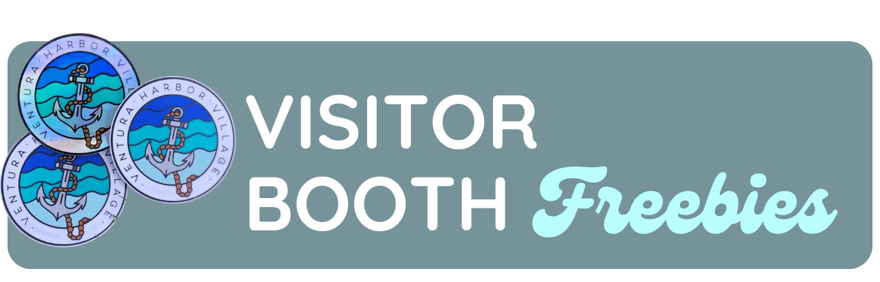 stickers at visitor booth