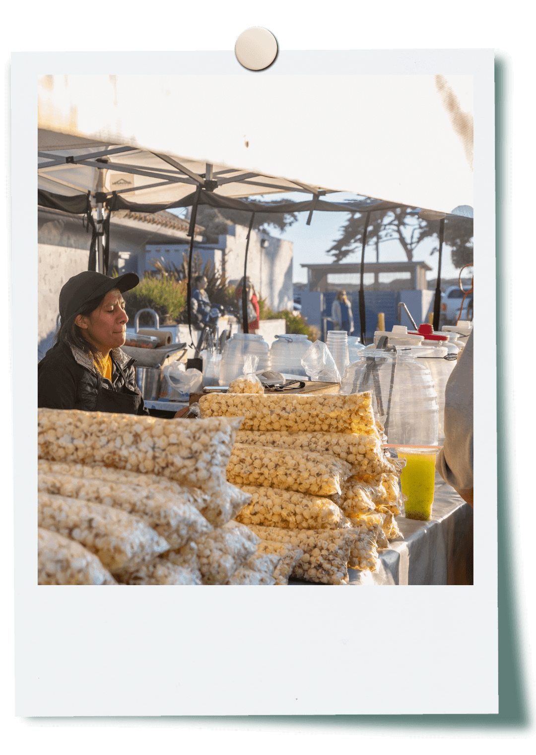 popcorn vendor at movie night
