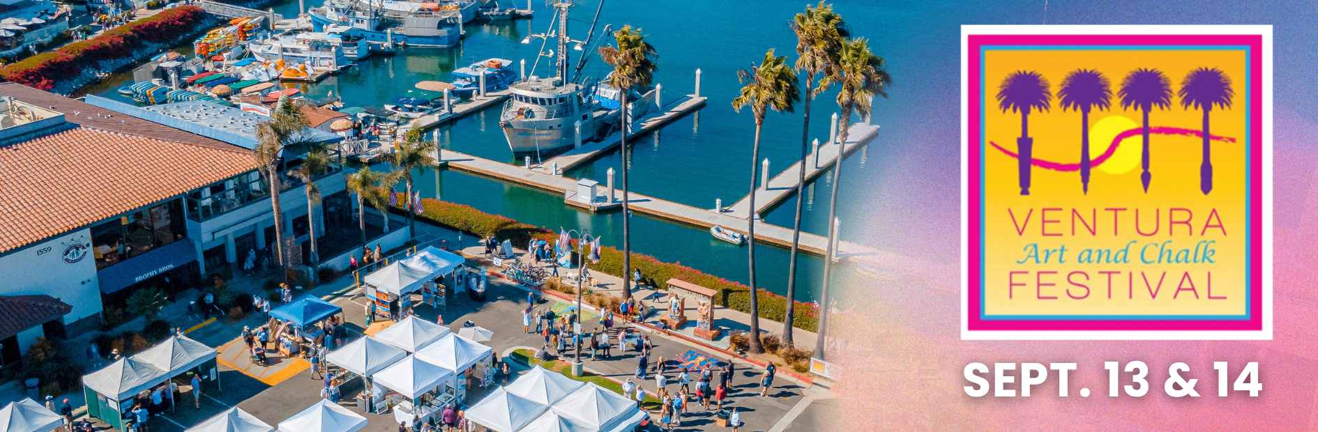 art and chalk festival aerial footage of ventura harbor village