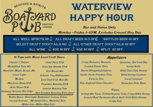 Boatyard Pub Seafood & Spirits Specials